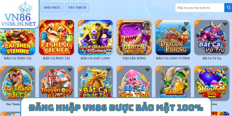 Đăng nhập VN86 được bảo mật 100%